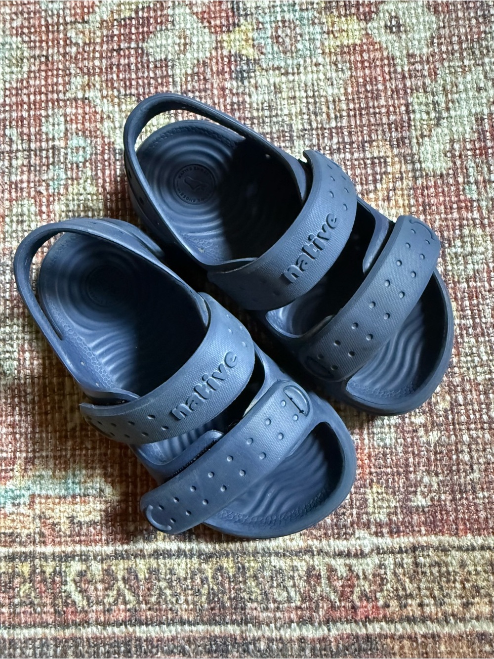 Native Kids Chase Navy Blue Adjustable Strap Sandals